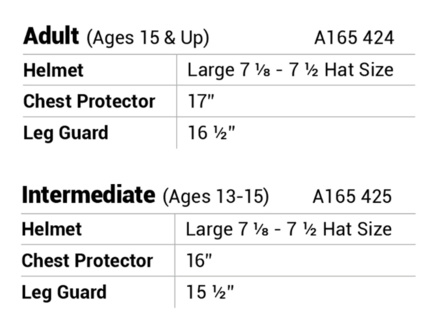 Sizing Chart