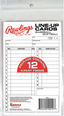 Rawlings Line Up Cards